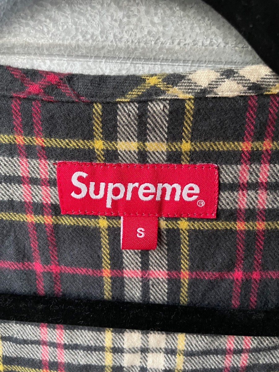Supreme Tartan Plaid Flannel Zip Cargo Vest FW20 100% Cotton Men's