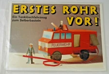  Heavy Paper Model Fire Truck Kit Made In Germany Mint Unbuilt Sealed In Package