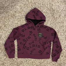 Paris Saint-Germain AOP Hoodie Boxy Sweater Kids L 12-13 Purple Jordan Jumpman
