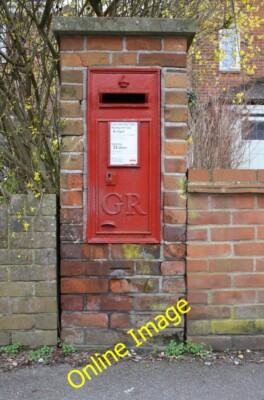 Photo 6x4 Benchmarked pillar box outside #55 Albert Road Reading Ordnance c2014