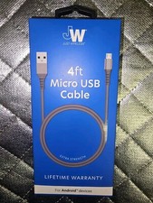 Just Wireless 4 ft Micro USB Cable for Android Devices