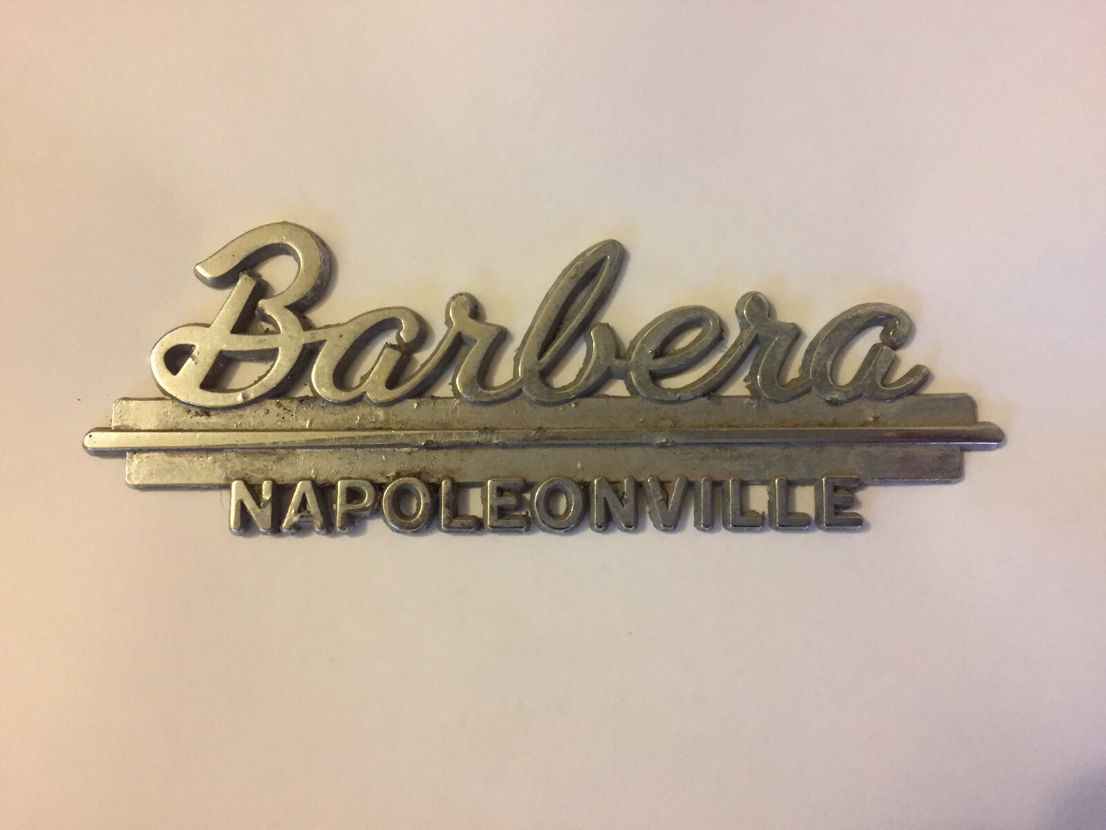 Vintage Metal Barbera Napoleonville Car Automobile Dealership Emblem eBay