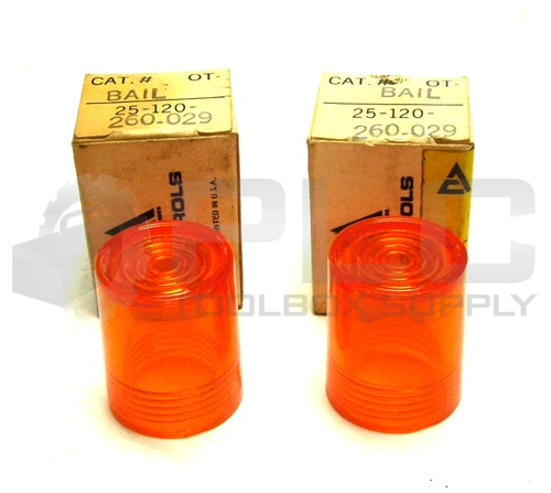 LOT OF 2 ALLIS-CHALMERS OT-BAIL REPLACEMENT LENS AMBER 25-120-260-029