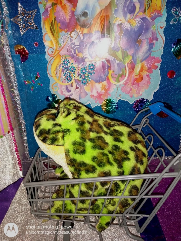 🦄Ganz Webkinz "Bullfrog" Green Yellow Frog Speckled Black Spots HM114 9.5"Plush - Image 4 of 4