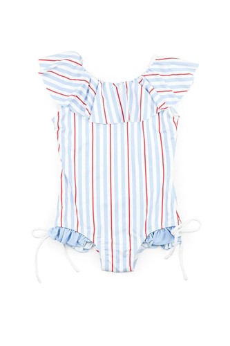 Niñas Bien Vestidas Lobo Salvaje Mar a Rayas Volantes Talla Única 11/12 años NUEVO - Imagen 4 de 5