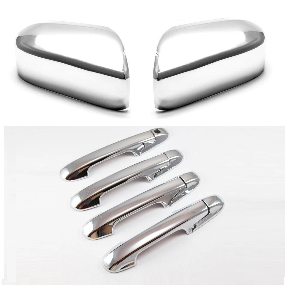 Capas de cabo cromadas + tampa de espelho para Honda Accord 4Dr Sedan 2003-2007 - Imagem 2 de 4