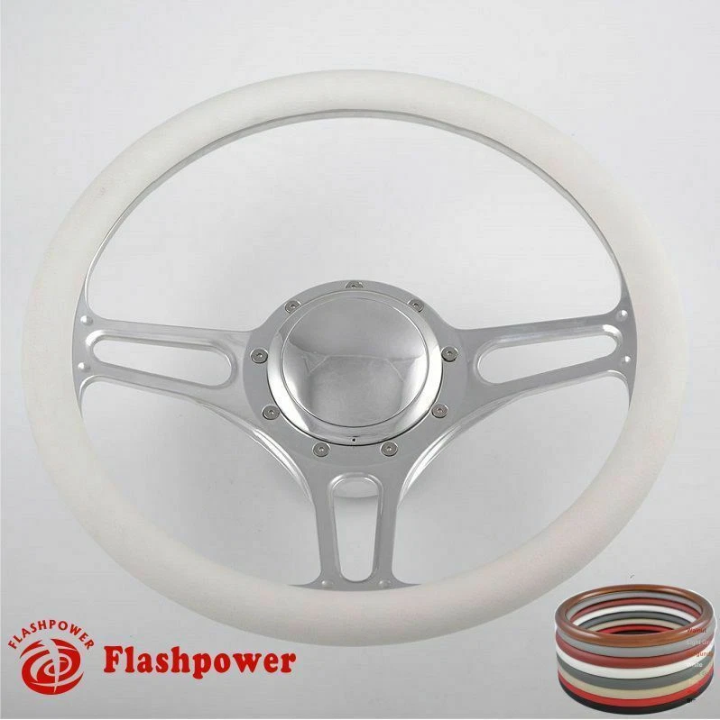 Volantes Billet 14"" rojo medio envoltorio Hot Rod GM Buick Riviera Lesabre GMC Foto 3 de 4