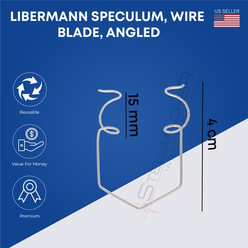 Libermann Speculum Wire Blade 15 mm Angled Overall length 4 cm - Picture 4 of 5
