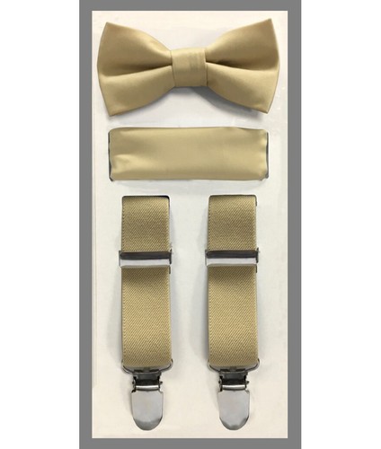 Kid's Boy's Brand Q Suspender clip on, bow-tie & pocket square/hankie - Picture 8 of 9