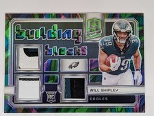 2024 Panini Spectra - Building Blocks Will Shipley #BB-WSY Neon Marble Prizm 3/4
