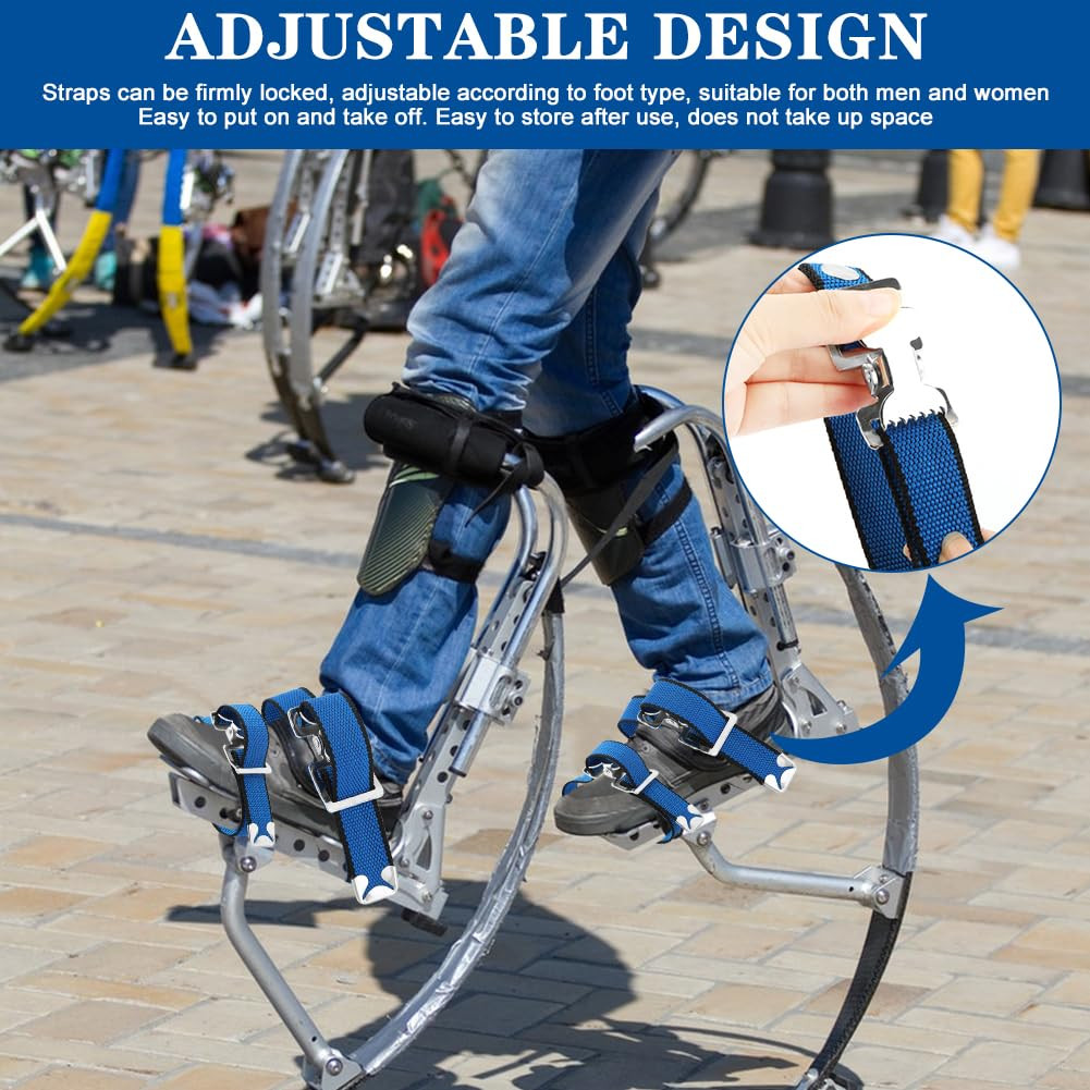 4PCS Drywall Stilts Straps - Adjustable Nylon Replacement Parts, Safety & Comfor