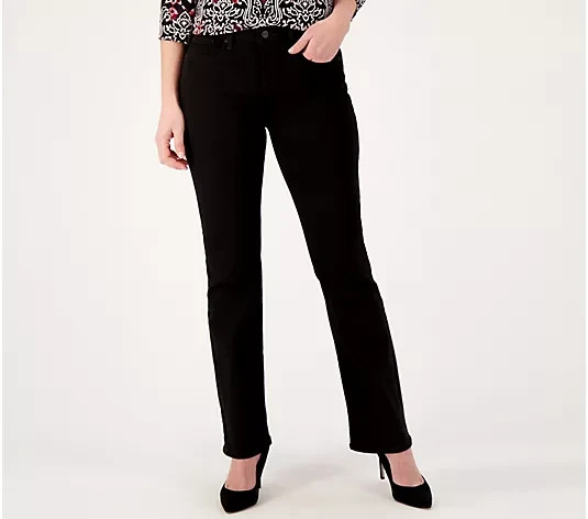 Black Womens Size 10p Sure Stretch Lift Tuck Denim