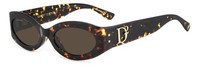Dsquared2 Sonnenbrille D2 0150/G/S 086/70 Havana Braun Damen