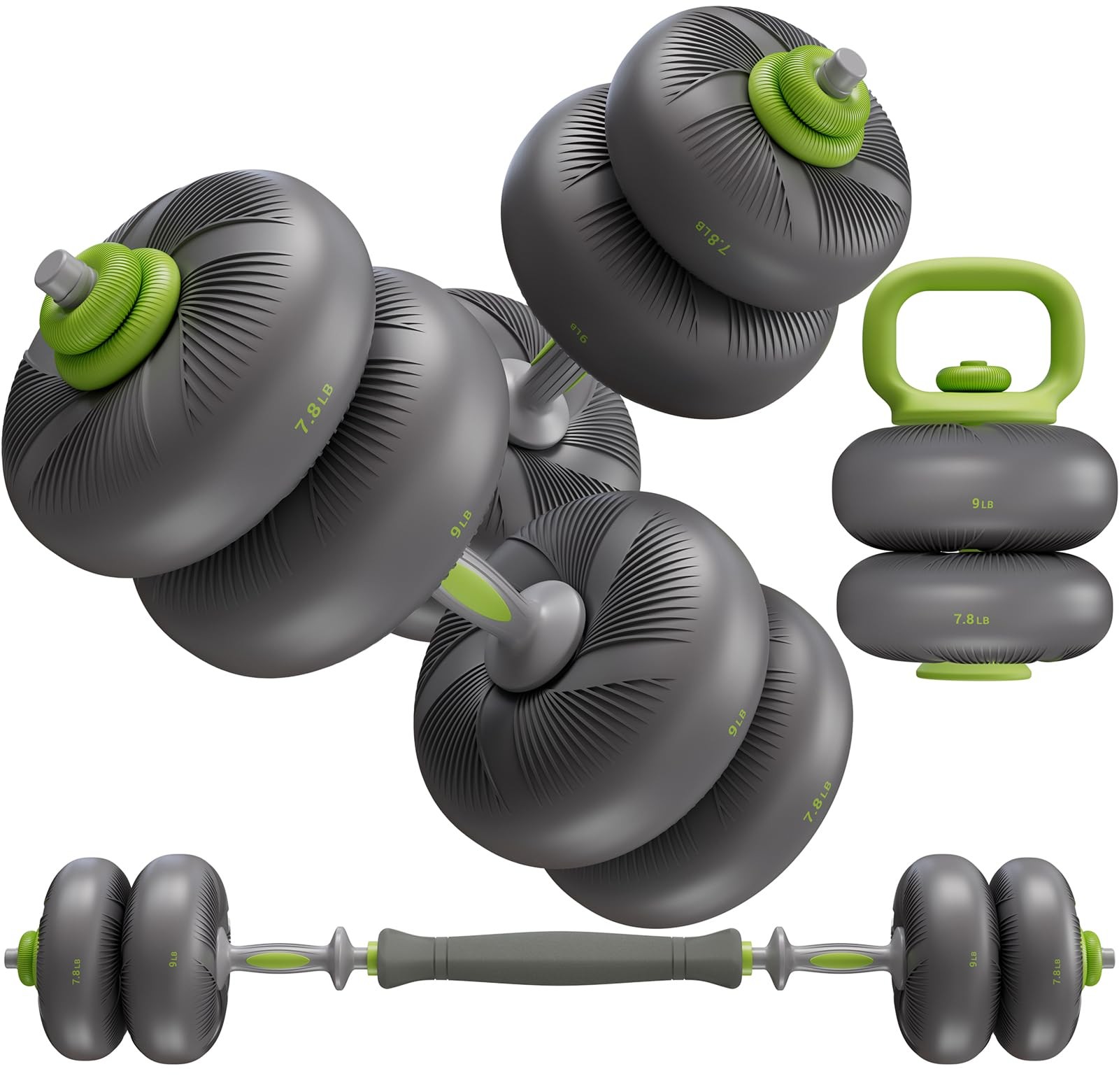 Adjustable Dumbbell Set, Soft PVC Coated, 45lbs/67lbs Home Gym,Fitness Exercise