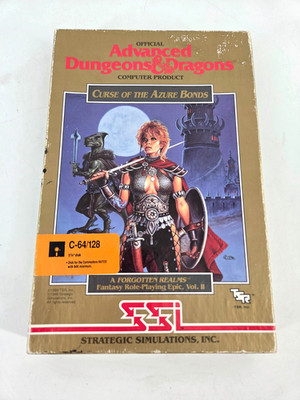 New Sealed Dungeons and Dragons Curse of the Azure Bonds Commodore 64/128 Rare