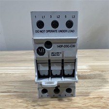 Allen-Bradley 140F-D3C-C30 3-Pole DIN Rail Fuse Holder 30A 600V AC Gray