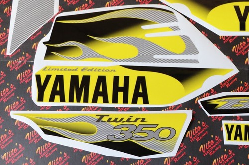 Vito's Vinyle Décalque Graphique Kit 14MIL Autocollant Yamaha Banshee Jaune Noir - Photo 3 sur 10