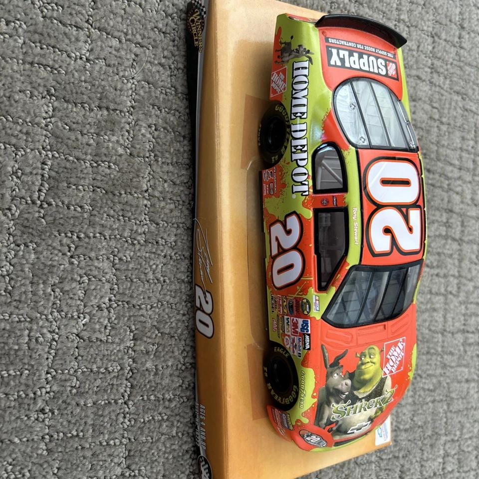 Tony Stewart #20 Home Depot 1:24 DIECAST Shrek 2 2004 Monte Carlo Winners Circle - Image 2 of 4
