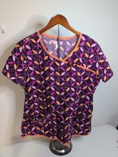 Koi By Kathy Peterson scrub top size Large patterned womens