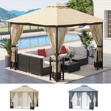 Outsunny 13' x 11' Patio Gazebo Canopy Garden Tent Steel Frame