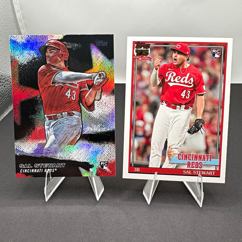 Topps 2026 Sal Stewart Cincinnati Reds RC Stars of MLB SMLB-38 Card Lot (2)