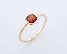 Red Garnet Gemstone Ring 925 Sterling Silver Ring Stackable Ring Designer Ring