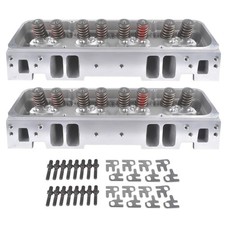 New 190cc 64cccylinder Heads Assembly For Small Block Chevy Sbc 350 Aluminum
