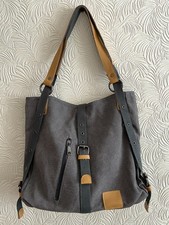 Convertible Tote Bag and Backpack bag Grey