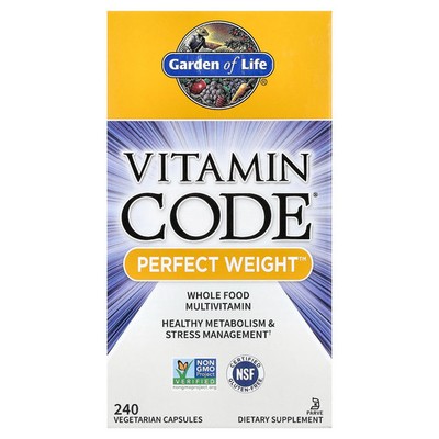 Vitamin Code, Perfect Weight , 240 Vegetarian Capsules