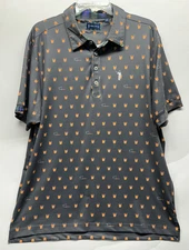 William Murray Mens Size L Gray Short Sleeve Cocktail Golf Polo Shirt (S3)