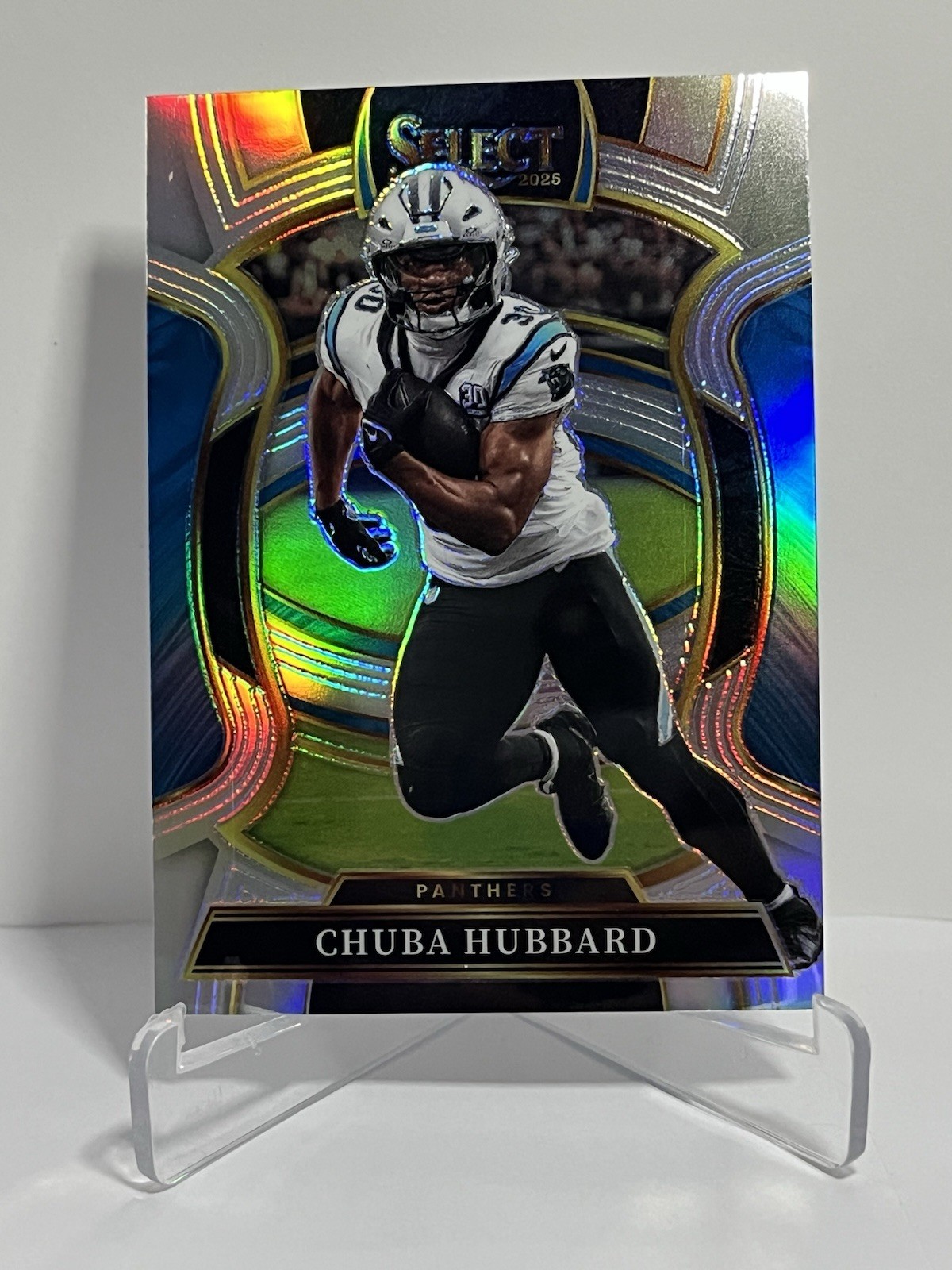 2025 Panini Select - Concourse Chuba Hubbard #43 Silver Prizm
