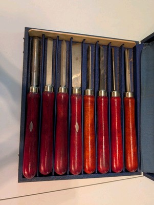 Woodworking Gouges Vintage Lathe Turning Chisel Gouge Set 13