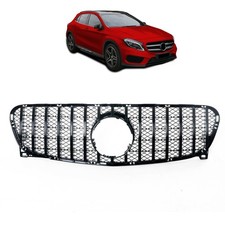 Kühlergrill Schwarz Glanz passt für Mercedes GLA X156 13-16 Sport-Panamericana