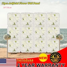 12PC Artificial Flower Wall Panel Wedding Backdrop Event Party Flower Wall Panel