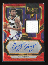 COLBY JONES 2023-24 SELECT RPA ROOKIE PATCH RED WAVE KINGS RC AUTO