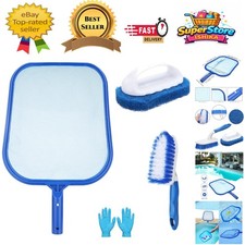 Image of Lightweight Pool Skimmer Net with Cleaning Brush – Essential Spa Accessory