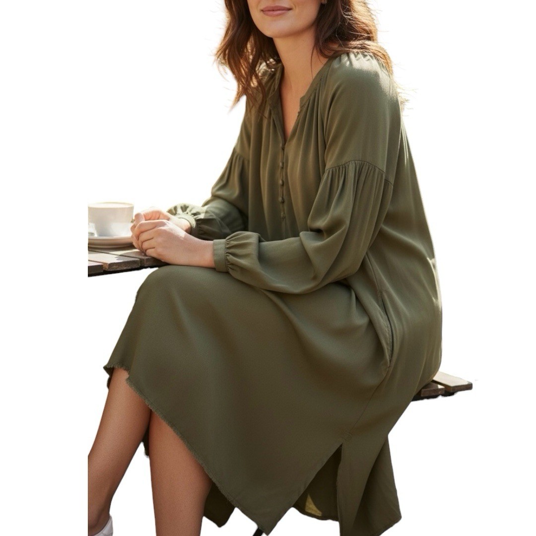 slim fit dress slacks Olive Green Recycled Silk Midi Slip Dress – InFlair