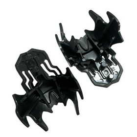 2 LEGO Bionicle Shoulder or Chest Jagged Spiky Pearl Dark Gray Armor 20475