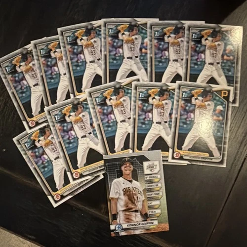 Bowman 2024 Konnor Griffin Pittsburgh Pirates Rookie Card Lot 12 Cards
