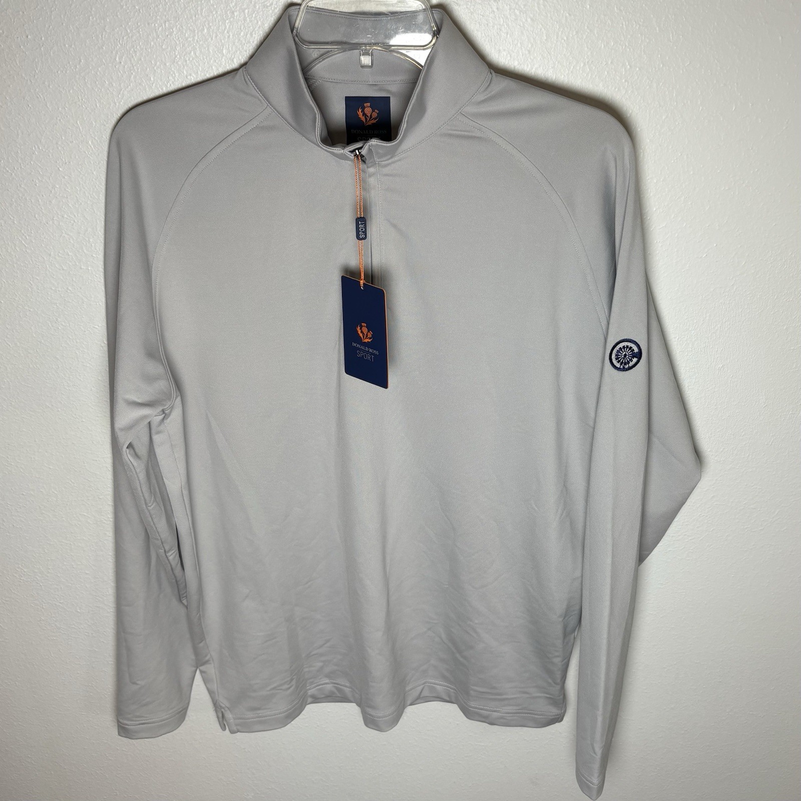 Donald Ross Sport “Alex” 1/4 Zip Pullover Mens S Gray Golf Performance $175 NEW