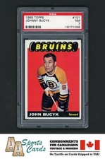 1965-66 TOPPS HOCKEY #101 JOHNNY BUCYK PSA 7 (NM) POP 32 W/ ONLY 79 HIGHER!