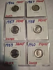 Roosevelt Dimes 1956-1964 Proof Silver Lot of 18 US Coins 10C Uncirculated