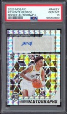 Keyonte George (RC) #RA-KEY Mosaic Prizm Auto - 2023-24 Panini Mosaic - PSA 10
