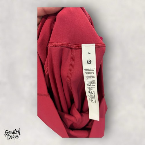 Pantaloni yoga Lululemon Align HR Crop 23” taglia 14 magenta fumo nuovi con etichette $98 - Foto 4 di 5
