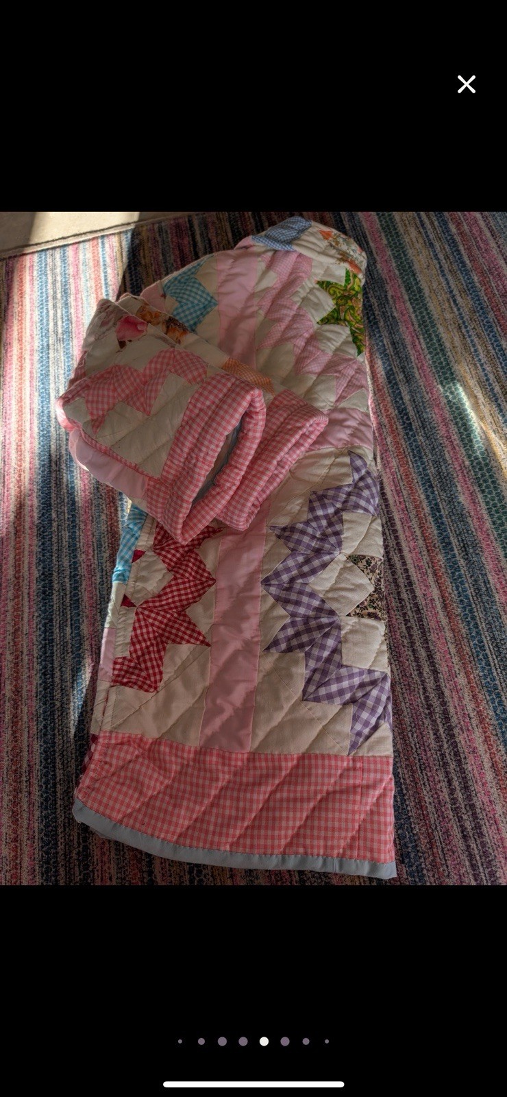 Handmade repurposed Patchwork Quilted Jacket Pink… - image 6