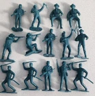 Louis Marx & Co. 2 1/2  inch U.S. Calvary Men Blue Lot of 14 Vintage
