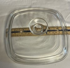 Vintage Pyrex Clear Square Glass Casserole Li...