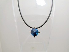 BUNZ SOLITÄR ANHÄNGER IN 750 GELBGOLD BLAU SONNENSCHLIFF SONDERPREIS T1139