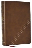 Thomas Nelson | Kjv, Word Study Reference Bible, Leathersoft, Brown, Red...