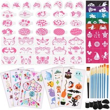 72PCS Face Painting Stencils Kit for Kids  72 Count Pack of 1 , multicolor